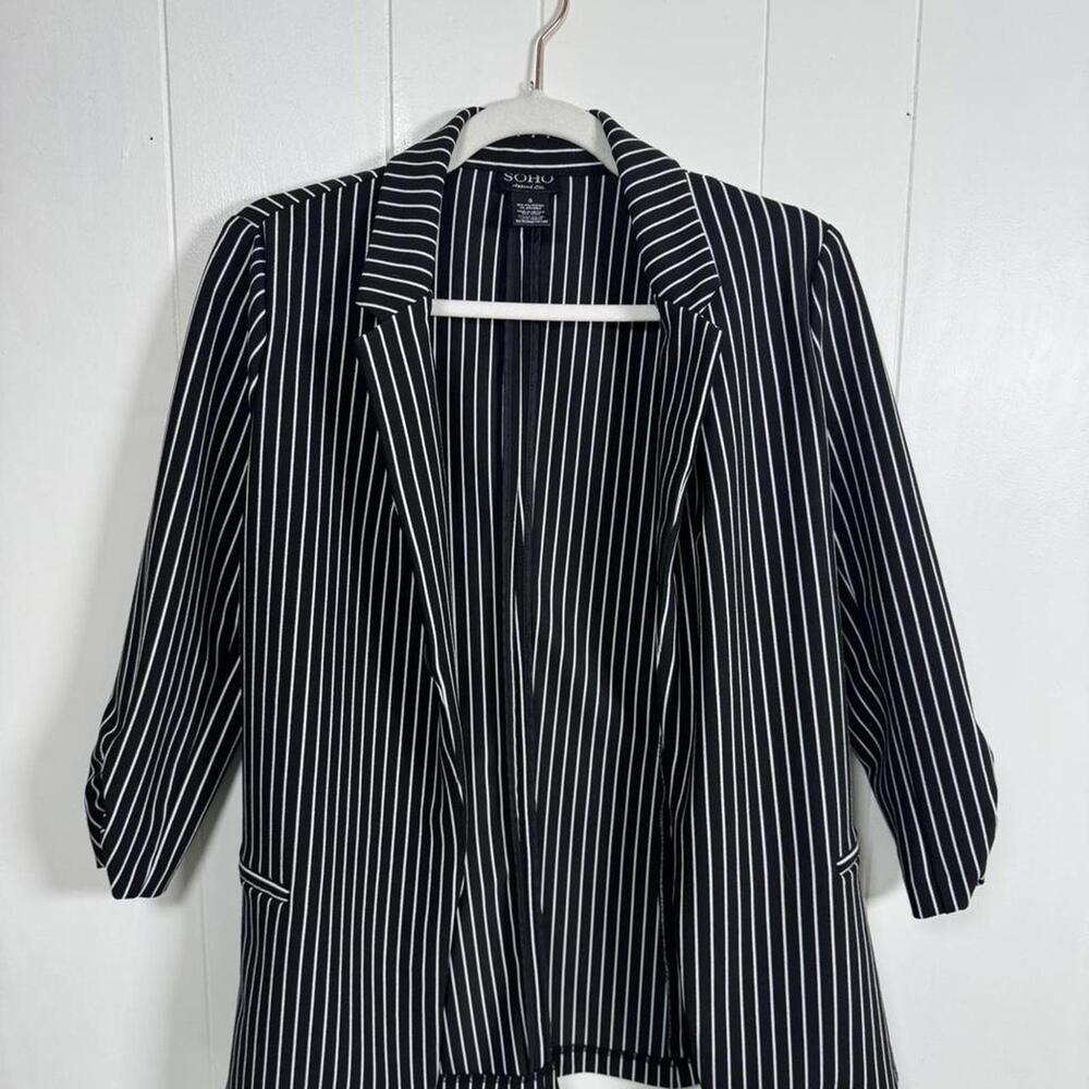 Soho Black and white striped blazer